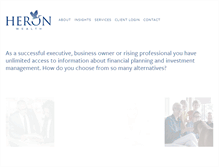 Tablet Screenshot of heronwealth.com